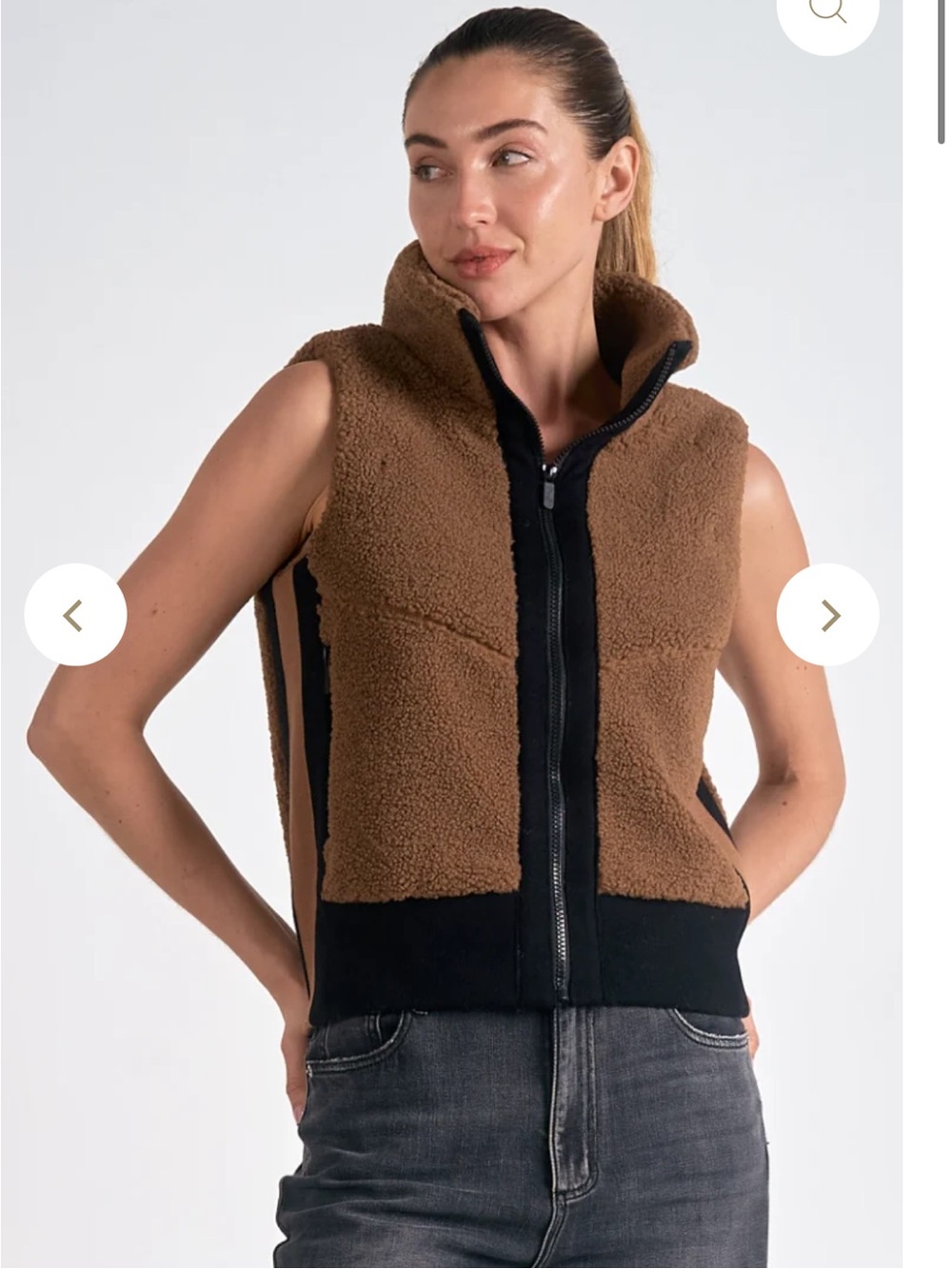 Elan Sherpa Zip Up Vest NWT XS